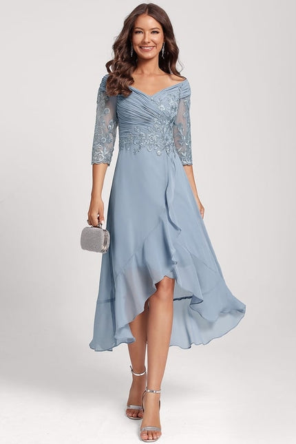 Robe Chic Asymétrique Éclatante - gallery 1