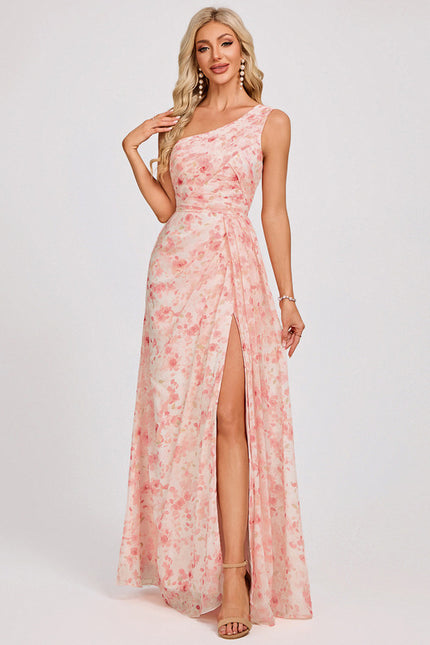 Robe Chic Asymétrique Beige - gallery 2