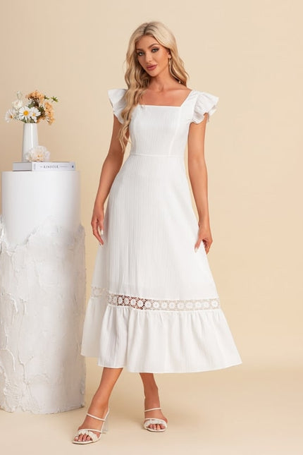 Robe Chic Écrue Rétro