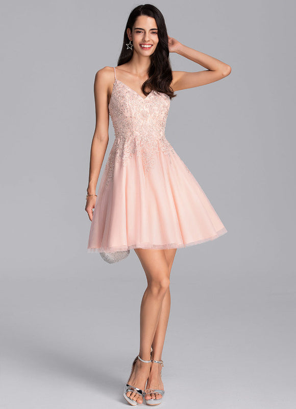 Robe Chic Pétale Tulle Rosé - gallery 1