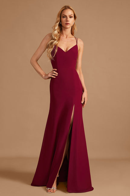 Robe Chic Rouge Élégant Longueur - gallery 5