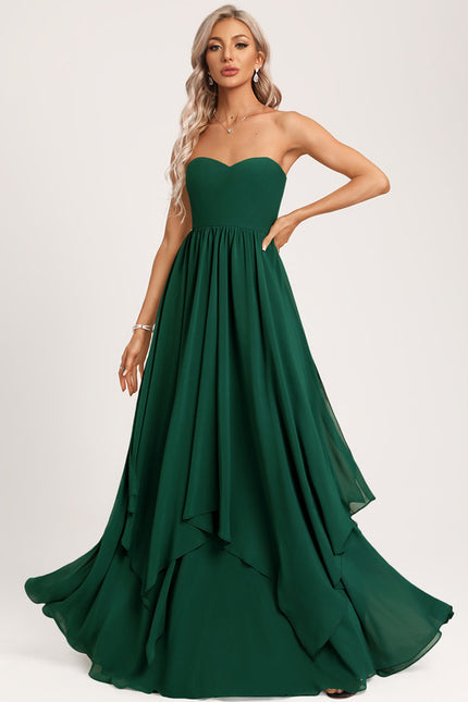 Robe Chic Chiffon Émeraude - gallery 3