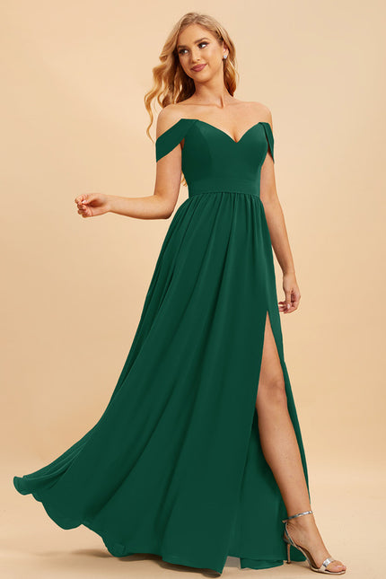 Robe Chic Mousseline Émeraude - gallery 3