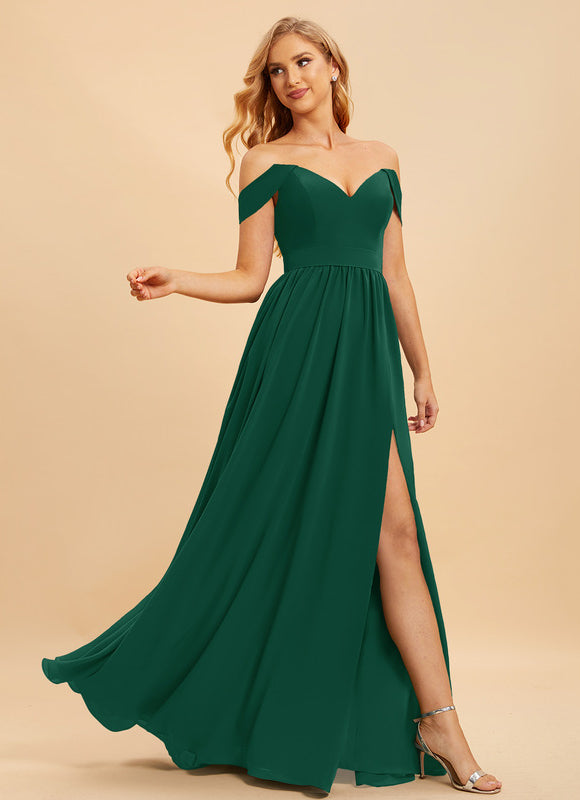 Robe Chic Mousseline Émeraude - gallery 3