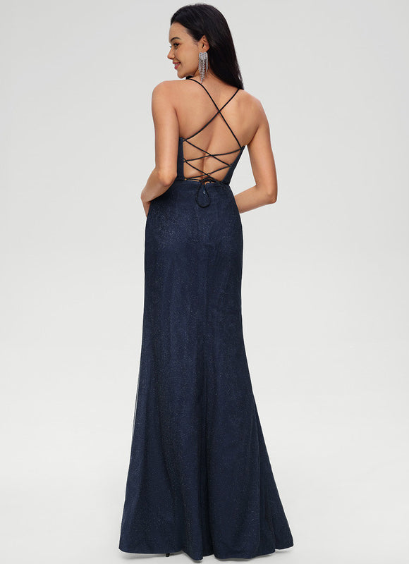 Robe Chic Bleu Nuit Scintillante - gallery 4