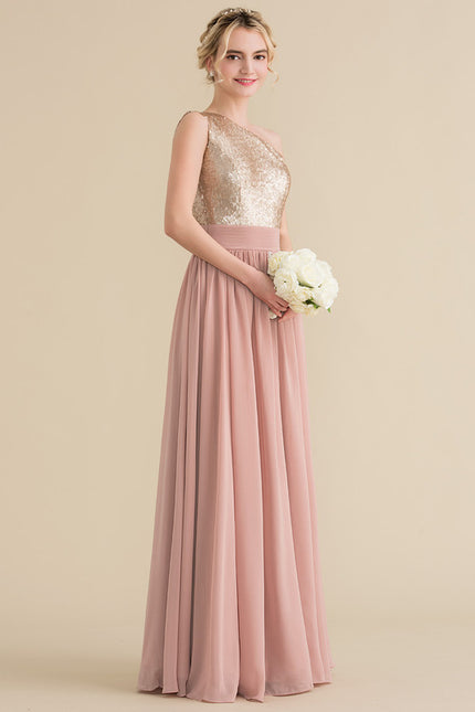 Robe Chic Éclat Rosé Asymétrique - gallery 2