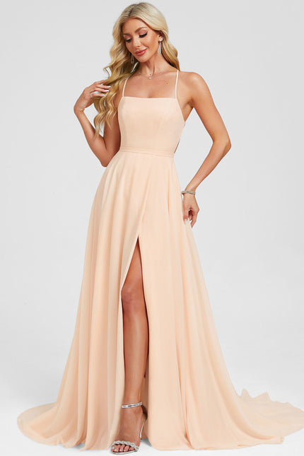 Robe Chic Mousseline Pêche - gallery 5