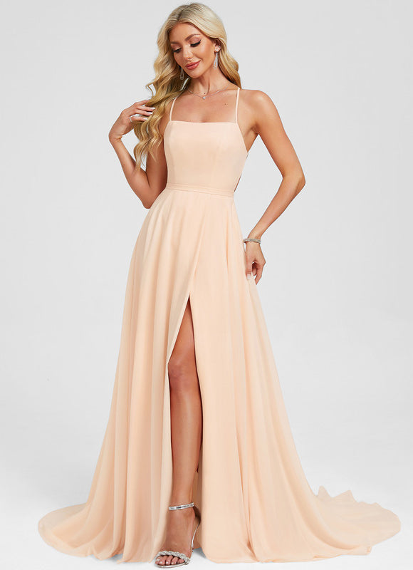 Robe Chic Mousseline Pêche - gallery 5
