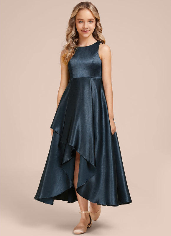 Robe Chic Satin Bleu Profond