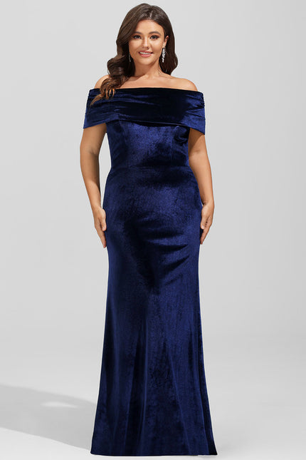 Robe Chic Velours Marine - gallery 6