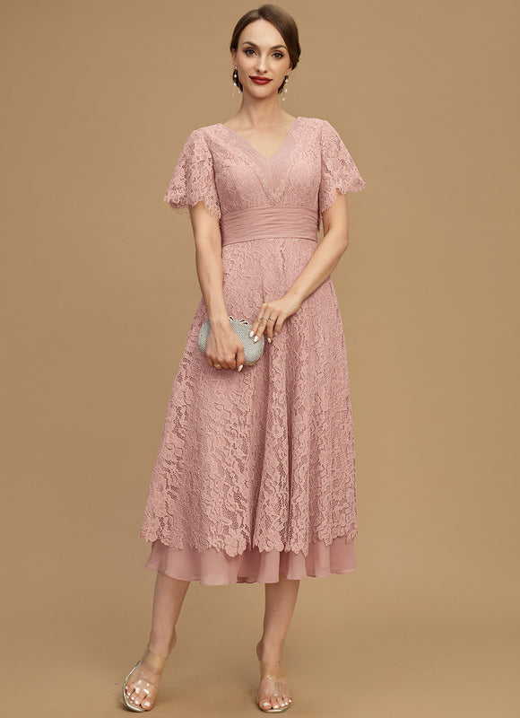 Robe Chic Dentelle Molletonnée