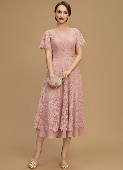 Robe Chic Dentelle Molletonnée