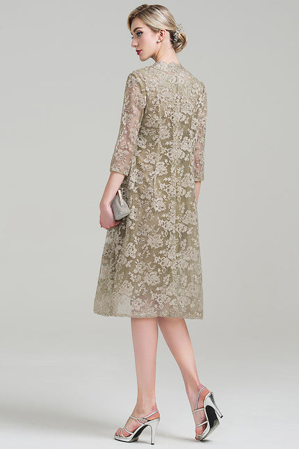 Robe Chic Dentelle Olive - gallery 4