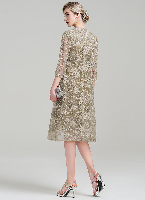 Robe Chic Dentelle Olive - gallery 4