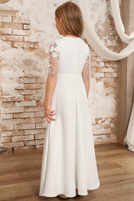 Robe Chic Blanche Évasée - gallery 6
