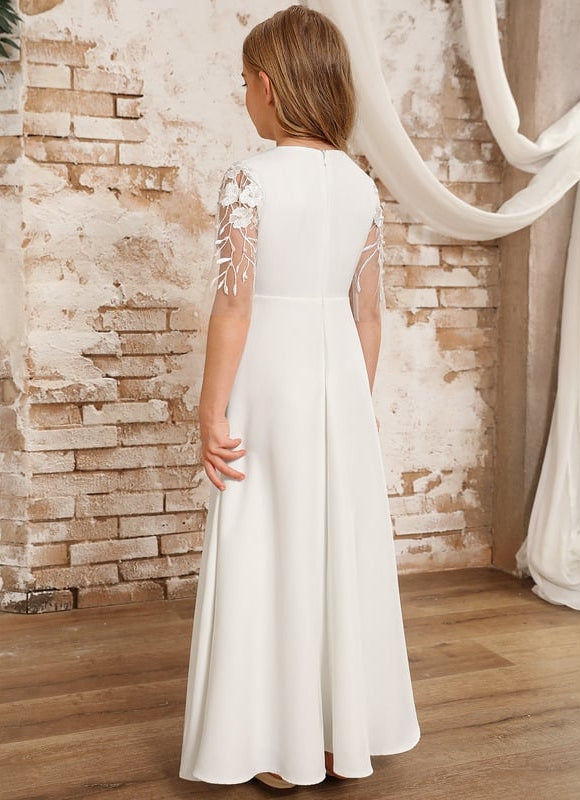 Robe Chic Blanche Évasée - gallery 6