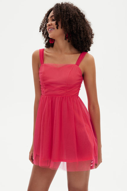 Robe Chic Tulle Fuchsia - gallery 9