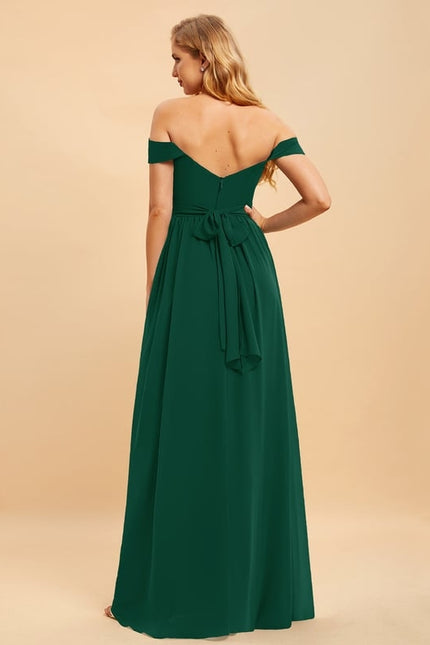Robe Chic Mousseline Émeraude - gallery 4