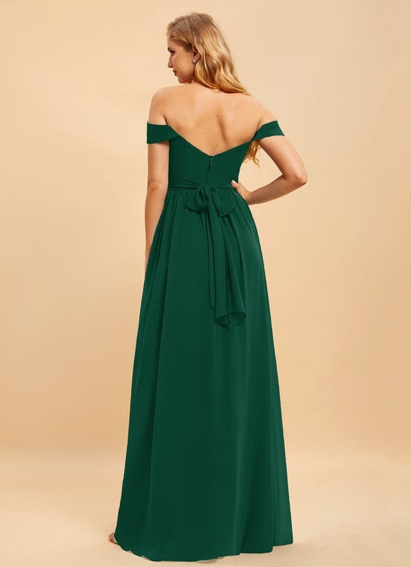 Robe Chic Mousseline Émeraude - gallery 4