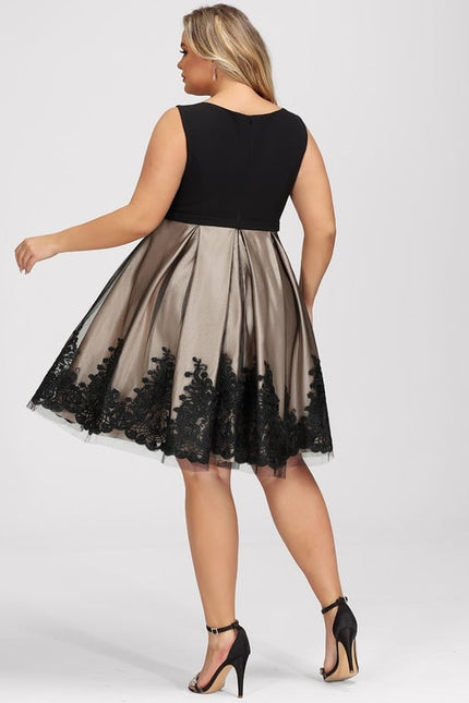 Robe Chic Élégance Tulle Noire - gallery 8