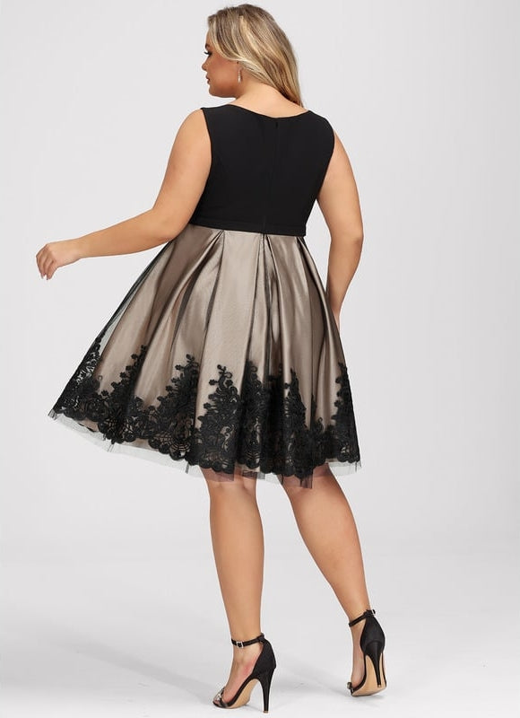 Robe Chic Élégance Tulle Noire - gallery 8