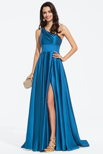 Robe Chic Satin Azur Éclatant - gallery 2