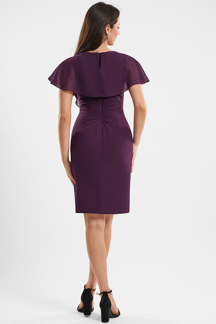 Robe Chic Volants Prune - gallery 3