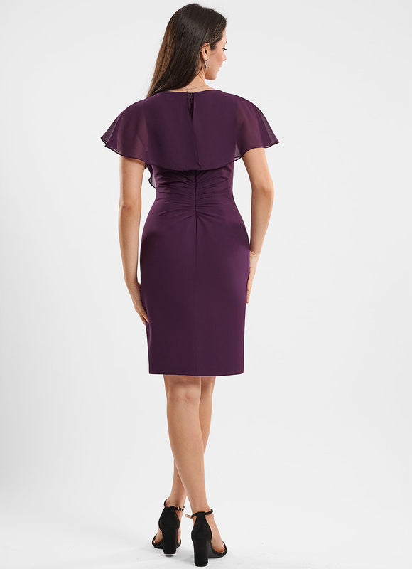 Robe Chic Volants Prune - gallery 3