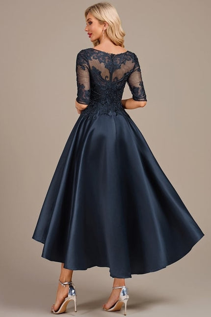 Robe Chic Asymétrique Satinée - gallery 5