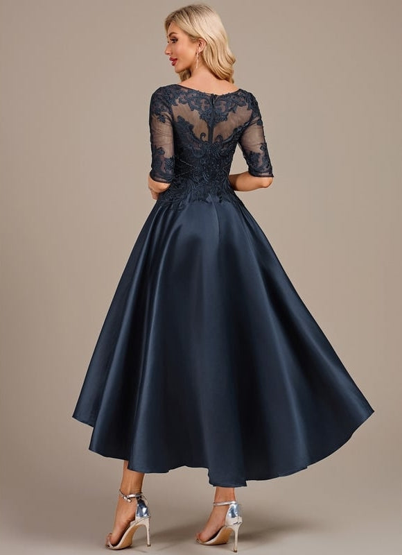 Robe Chic Asymétrique Satinée - gallery 5