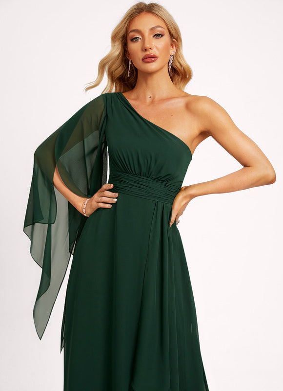 Robe Chic Asymétrique Beige - gallery 4