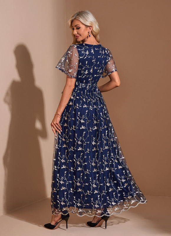 Robe Chic Maxi Marine Fleurie - gallery 2