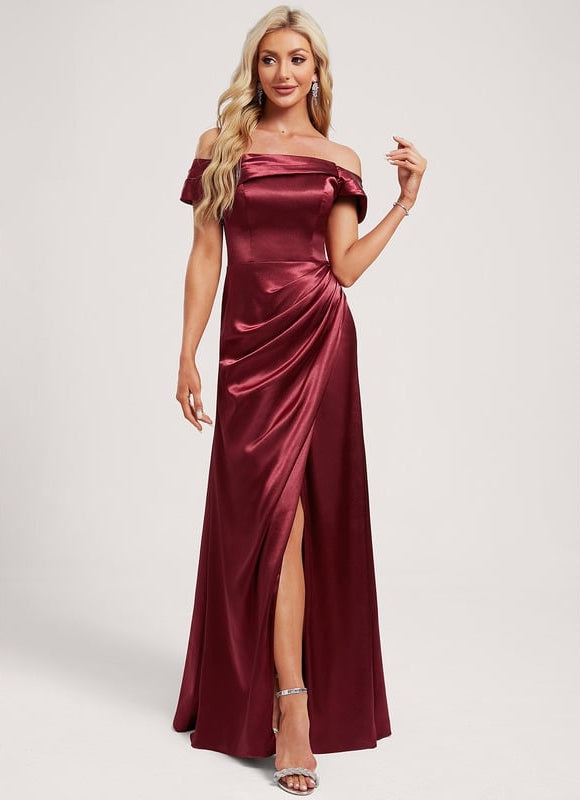 Robe Chic Satin Rouille