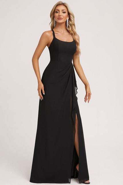 Robe Chic Longue Verte Raffinée - gallery 2