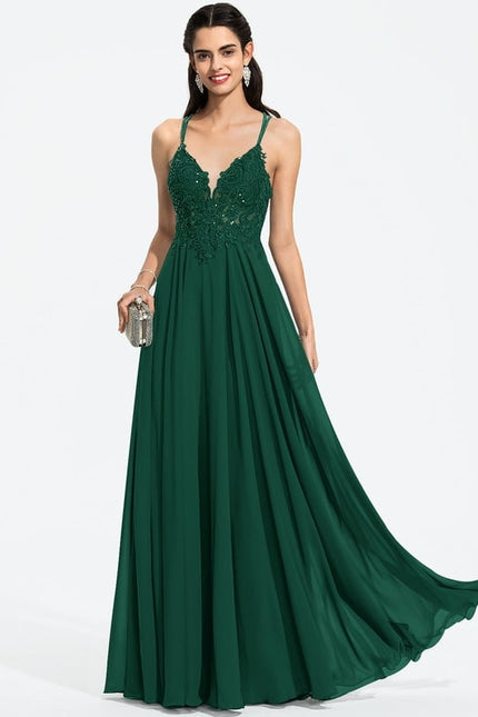 Robe Chic Vert Émeraude Flottante