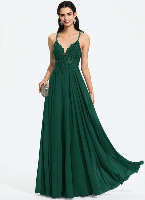 Robe Chic Vert Émeraude Flottante