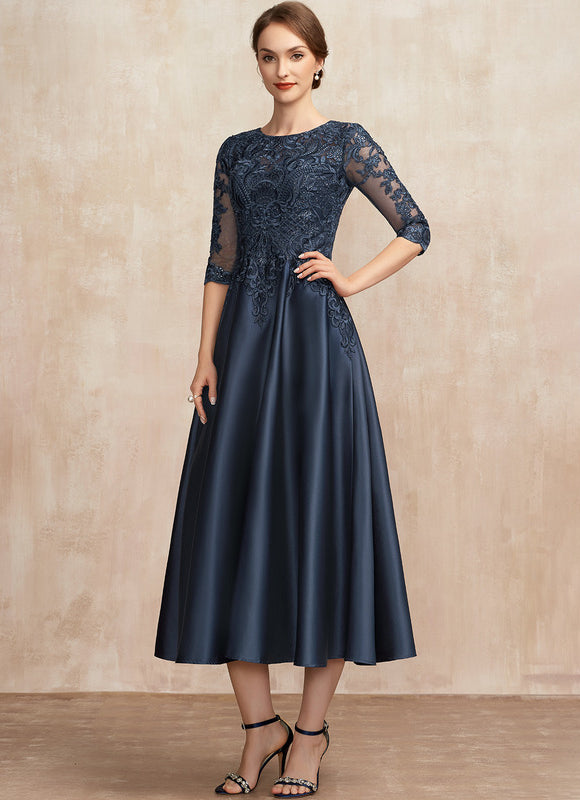 Robe Chic Satiné Ébène Élégant - gallery 3