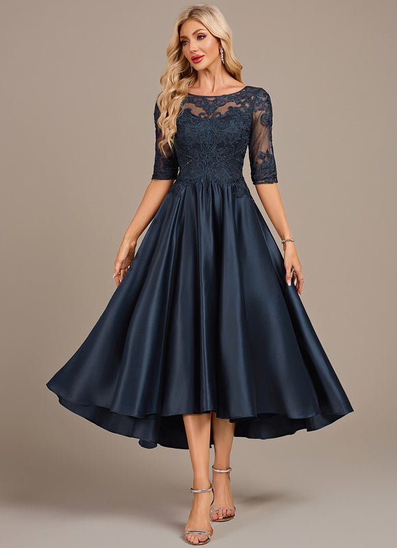 Robe Chic Asymétrique Satinée