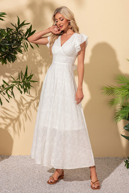 Robe Chic Blanche Brodée