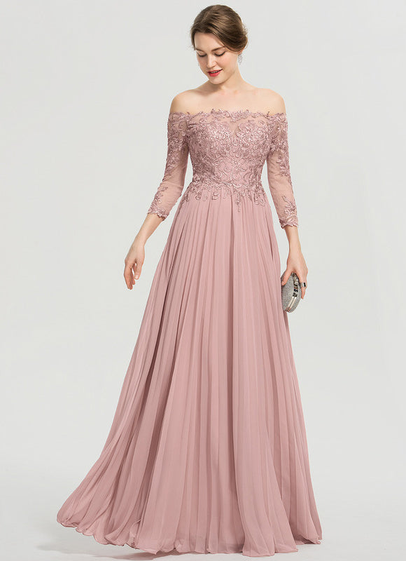 Robe Chic Longue Rose Plissée - gallery 5