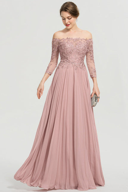 Robe Chic Longue Rose Plissée - gallery 5