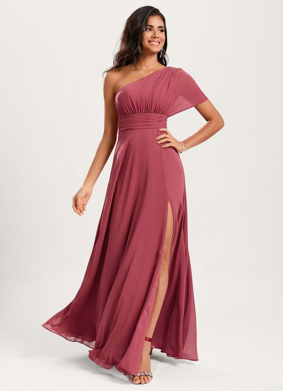 Robe Chic Asymétrique Beige - gallery 3