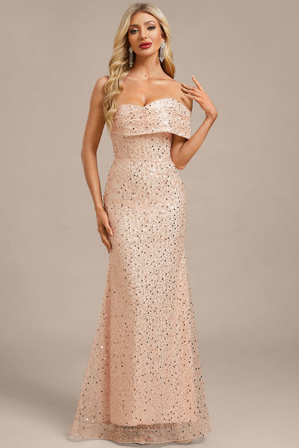 Robe Chic Pailletée Nude