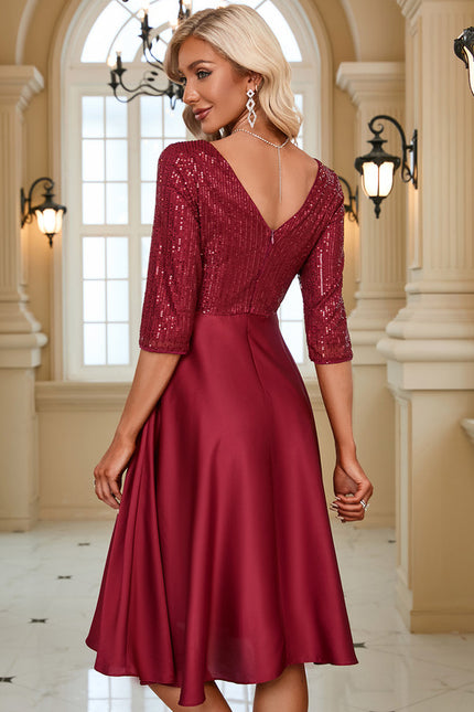 Robe Chic Éclat Rubis Satiné - gallery 6