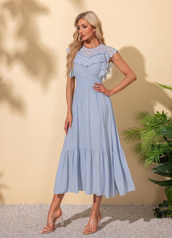 Robe Chic Bleue Aérienne - gallery 2