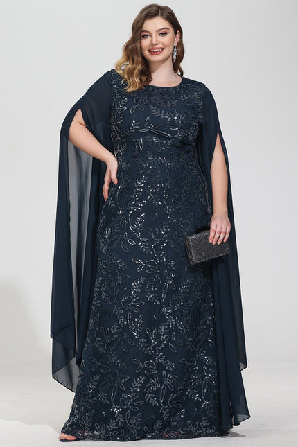 Robe Chic Élégance Marine Satinée - gallery 9