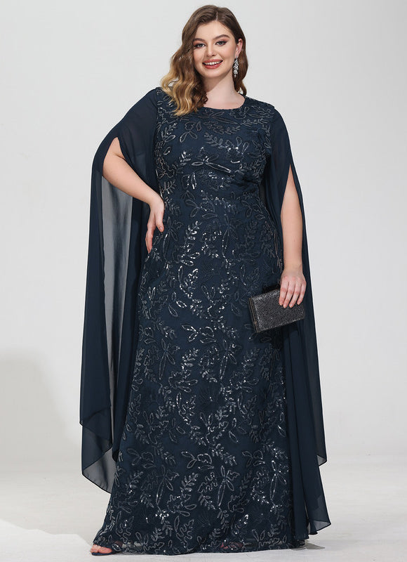 Robe Chic Élégance Marine Satinée - gallery 9