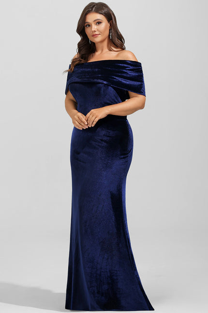 Robe Chic Velours Marine - gallery 7