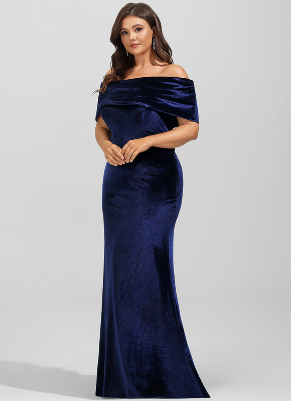 Robe Chic Velours Marine - gallery 7