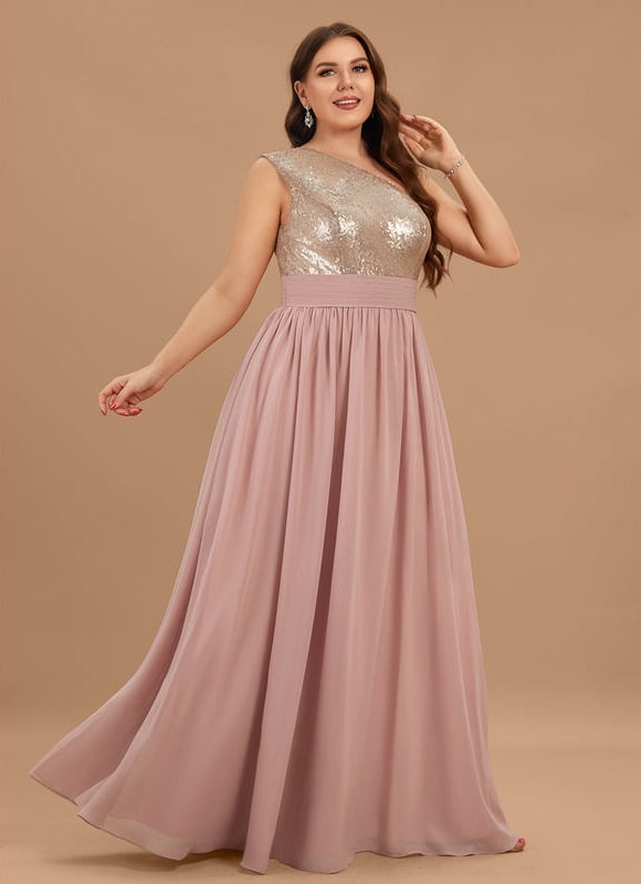 Robe Chic Éclat Rosé Asymétrique - gallery 7
